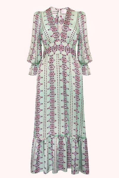 Sophia Dress Aztec Minty