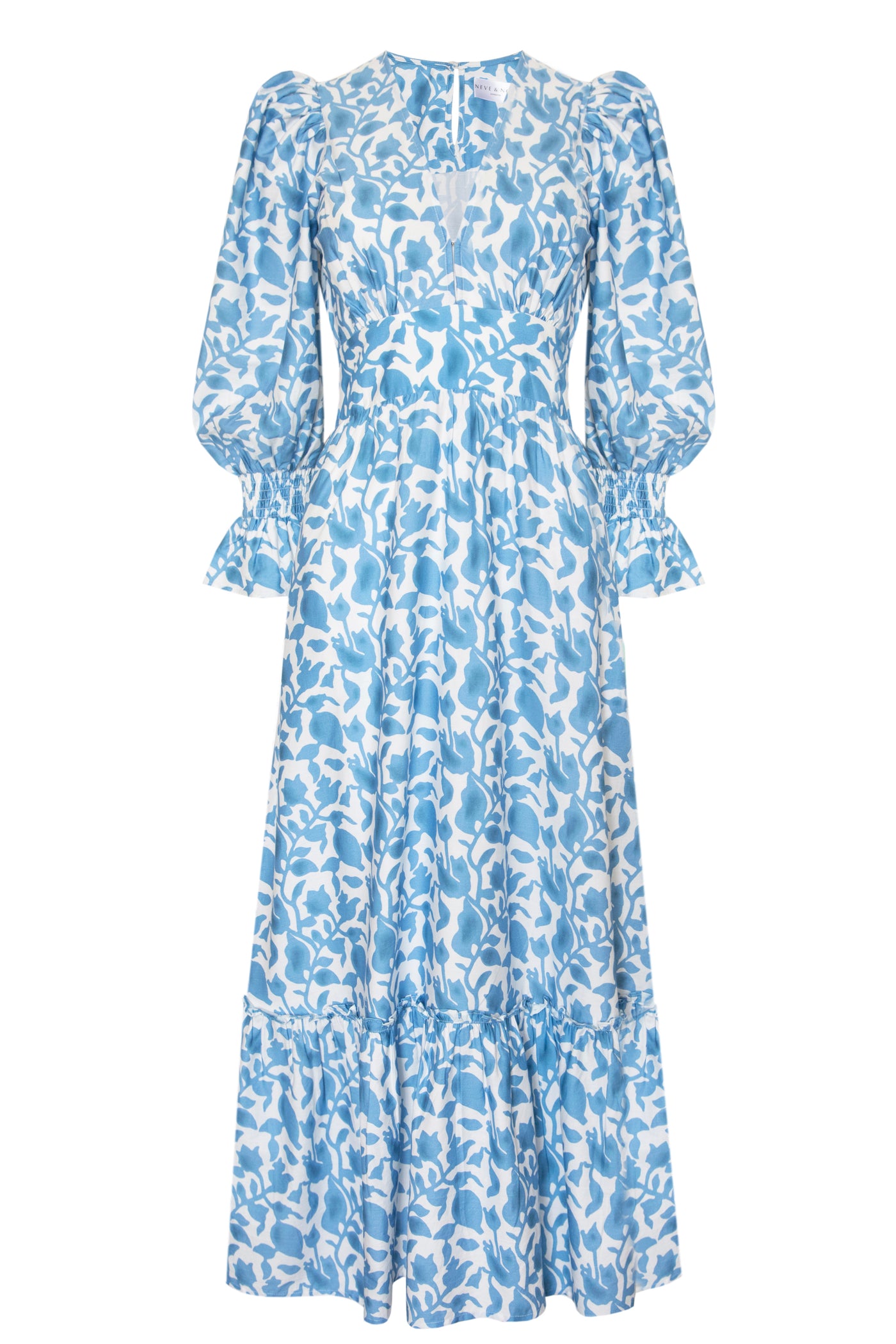 Sophia Dress Sky Blue Petals