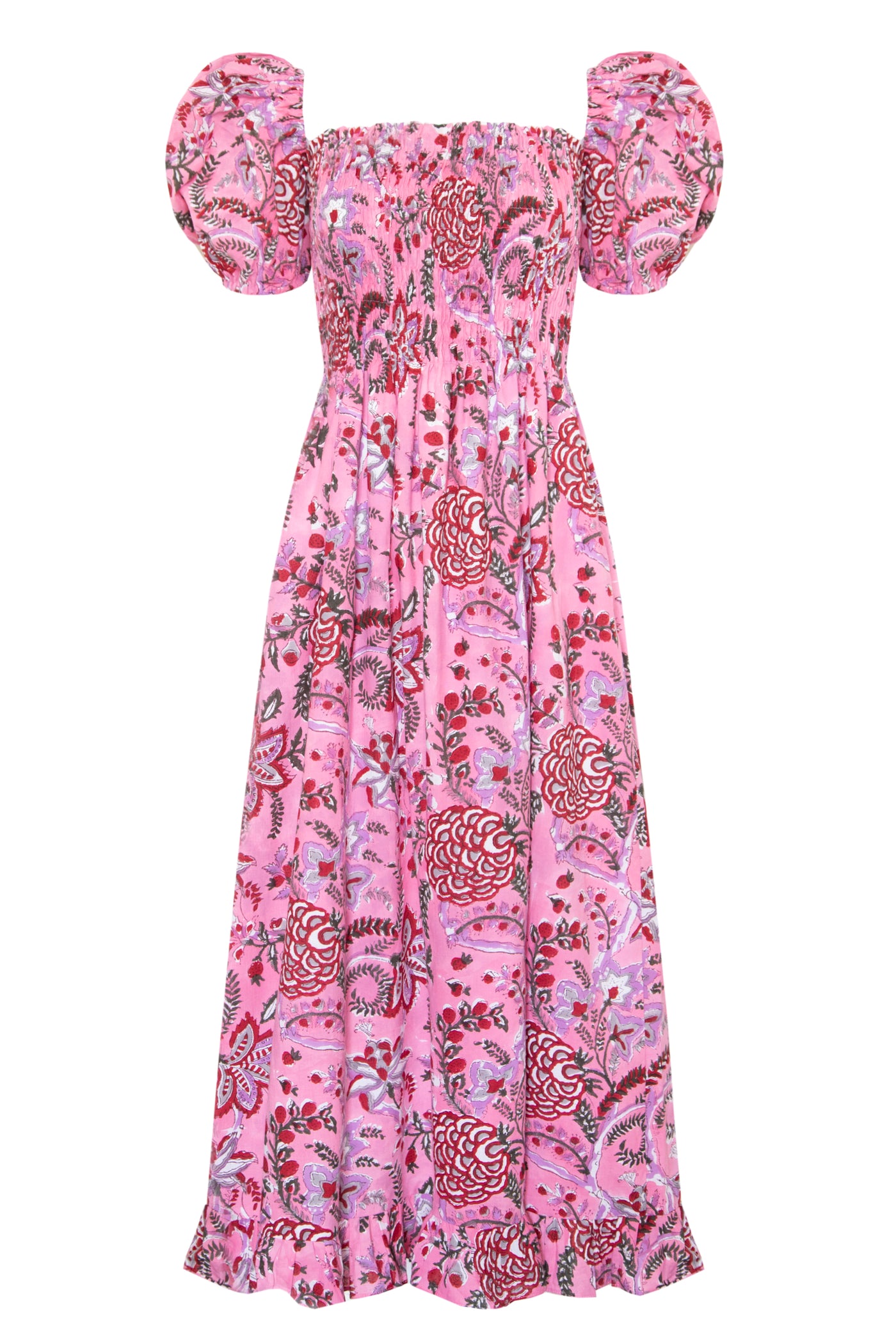 Ava Dress in Berry Carnation