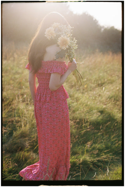 Rae Dress Fuchsia Bloom