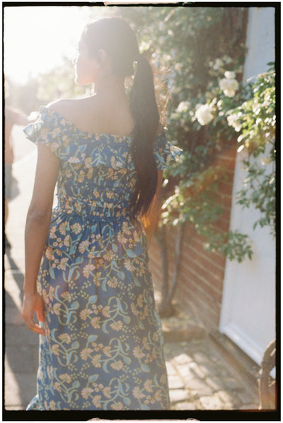 Rae Dress Floral Peacock