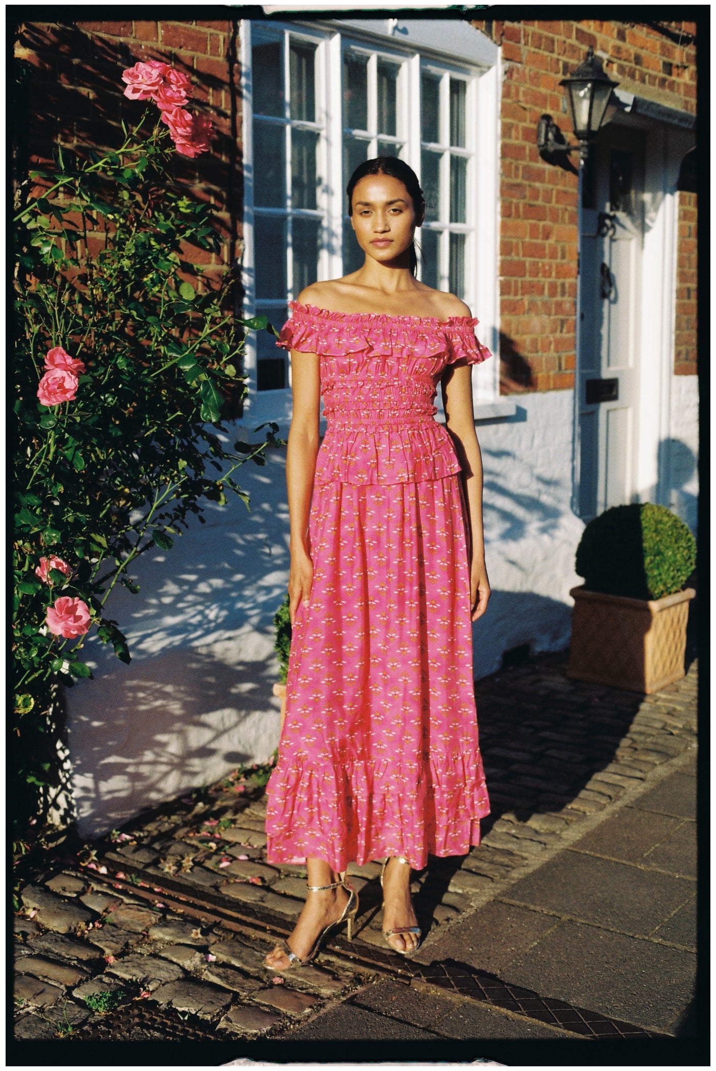 Rae Dress Fuchsia Bloom