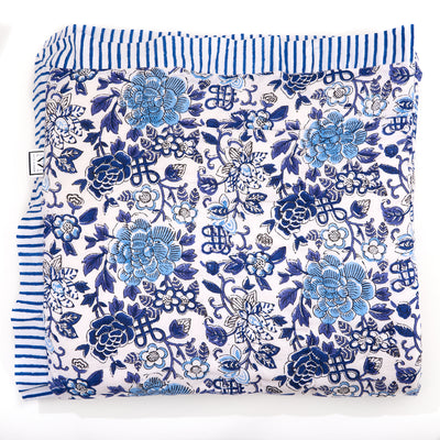Royal Azure Baby Cot Bed Quilt
