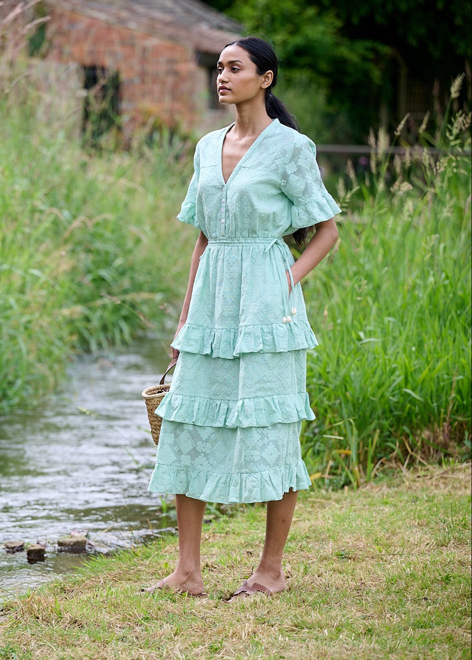 slim fit dress slacks Celine Dress Mint