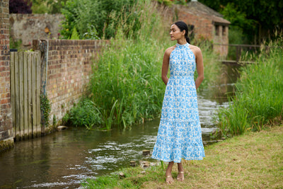 Elle Dress Sky Blue Petals