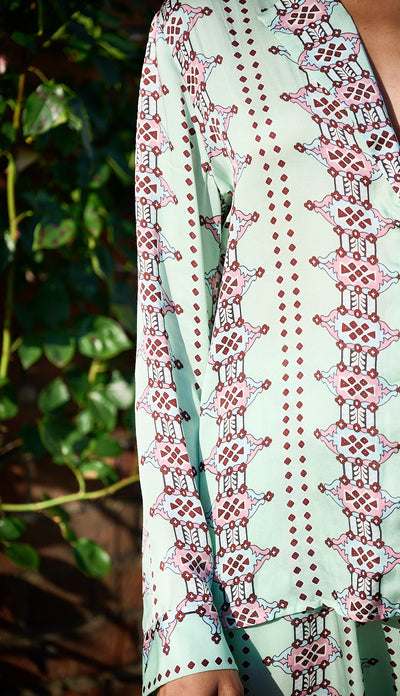Maggie Shirt Aztec Minty