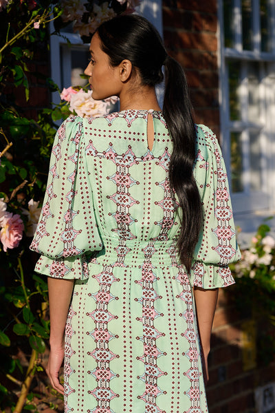 Sophia Dress Aztec Minty
