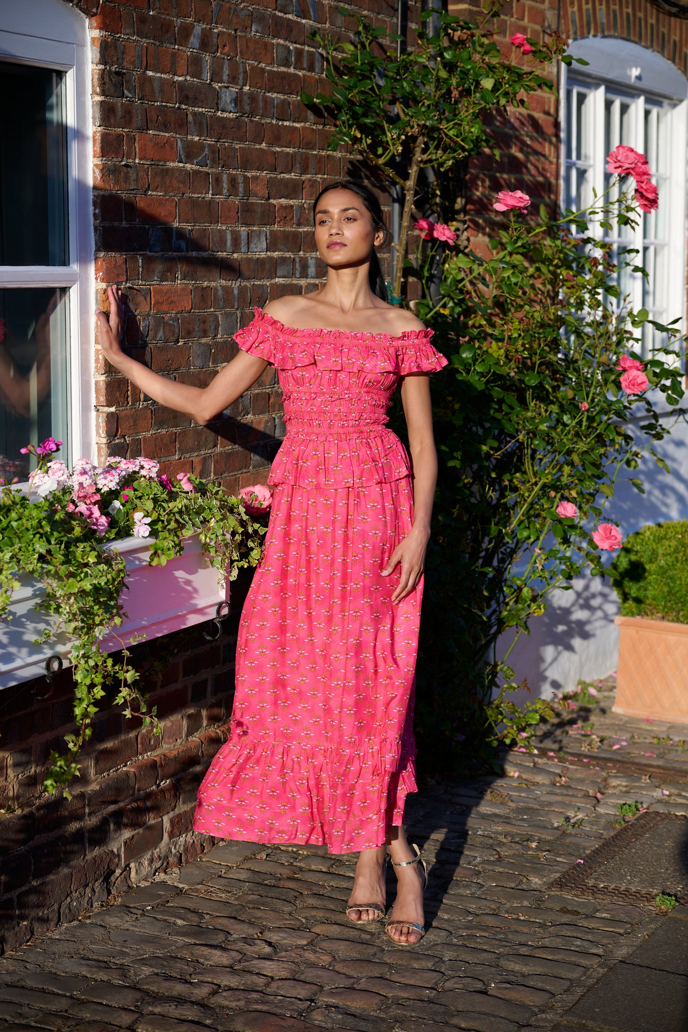 Rae Dress Fuchsia Bloom