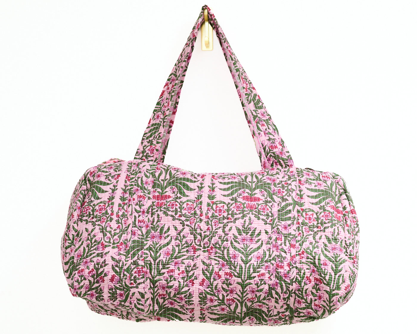 Pink Print Duffle Carry Bag