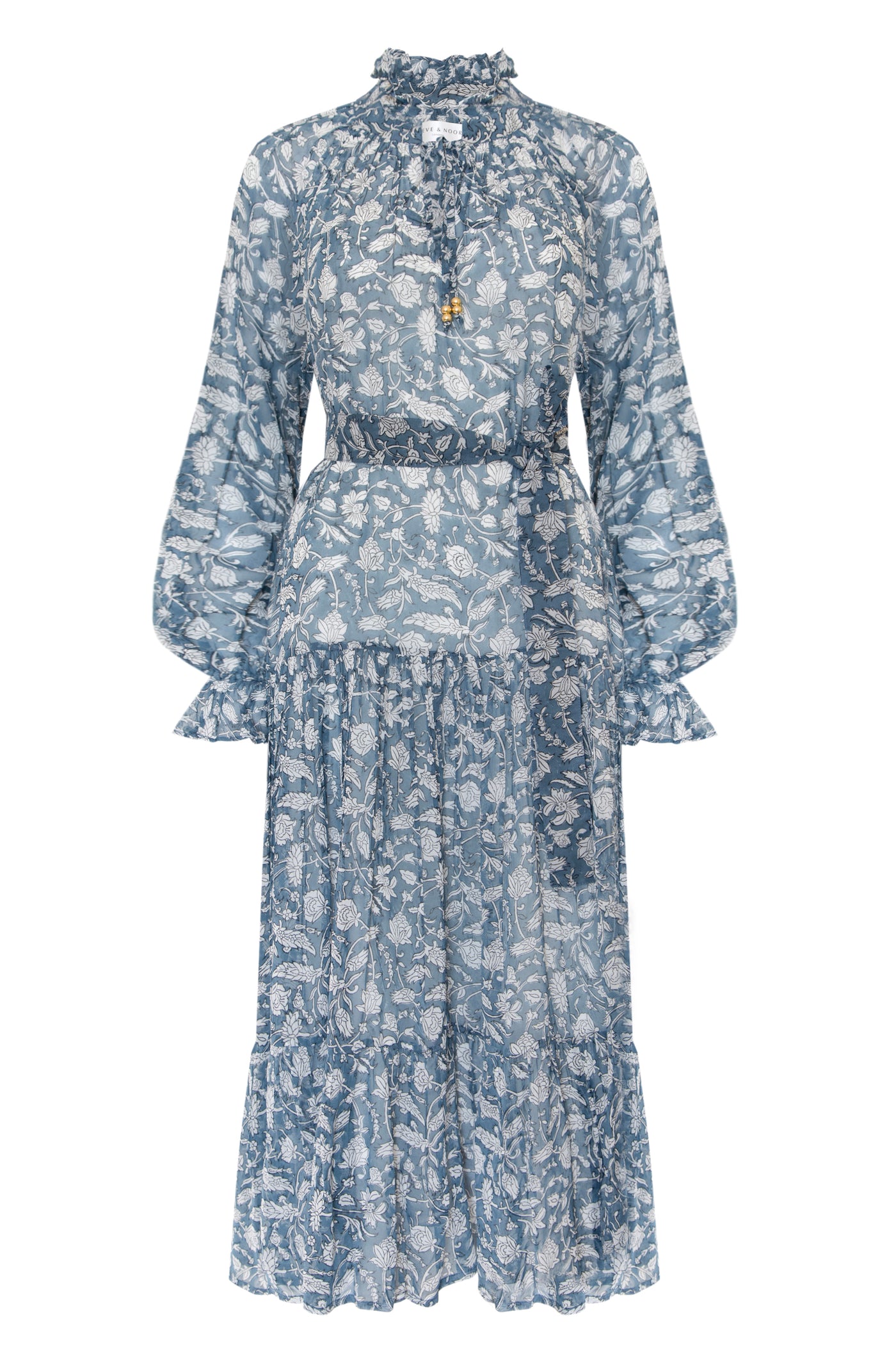 Tilly Dress in Sky Leaves