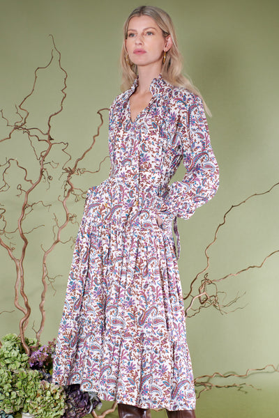 Tilly Dress in Autumn Paisley