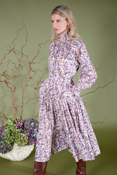 Tilly Dress in Autumn Paisley