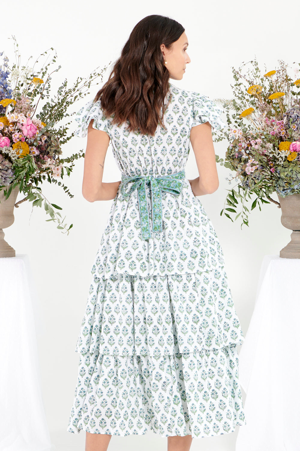 Gracie Dress in Garden Fern