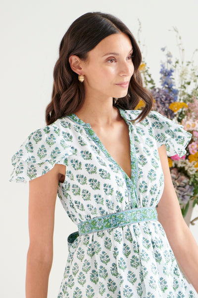 Gracie Dress in Garden Fern