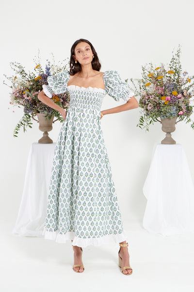 Riva Dress in Garden Fern