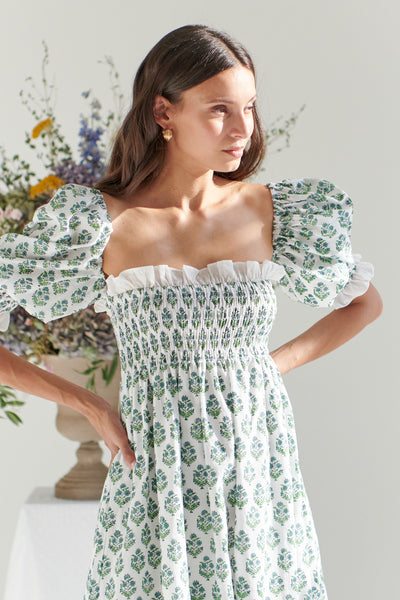 Riva Dress in Garden Fern