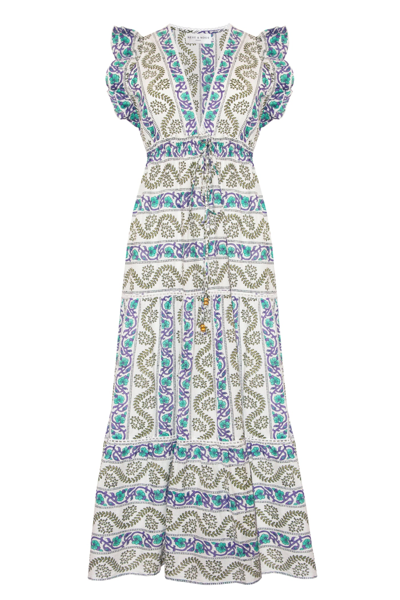 Blakely Dress in Olive Fleur