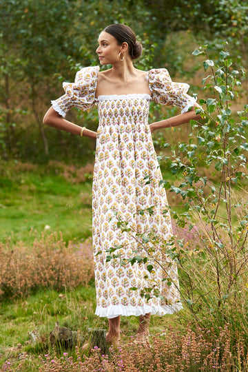 Riva Dress in Daffodil Bouquet