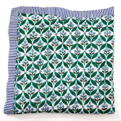 Verte Blue Stripe Baby Quilt