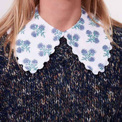 Chelsea Collar in Blue Thistle