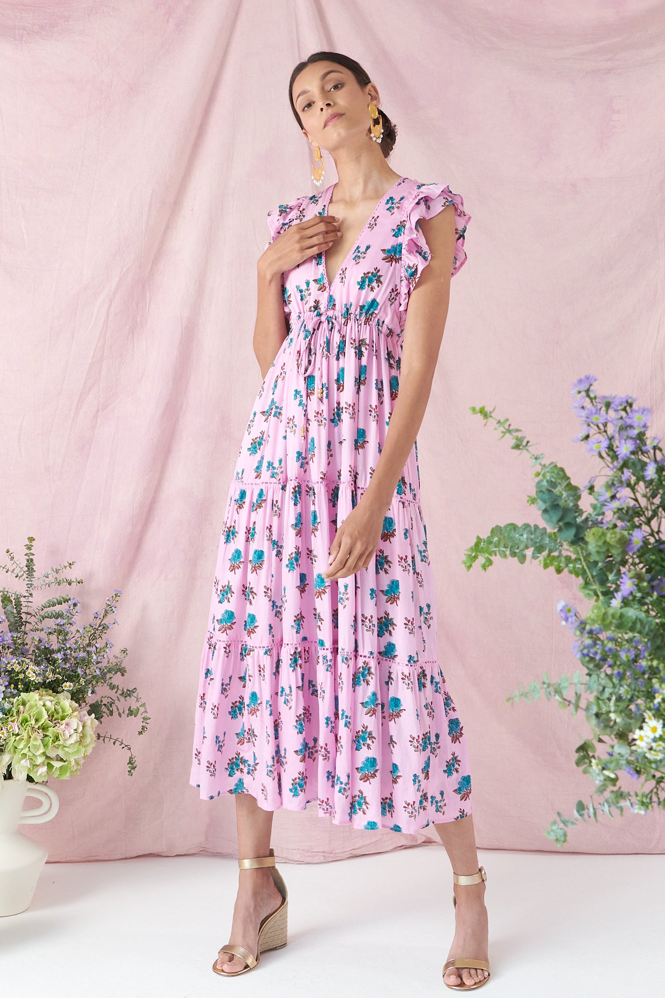 Blakely Dress in Peony Rose