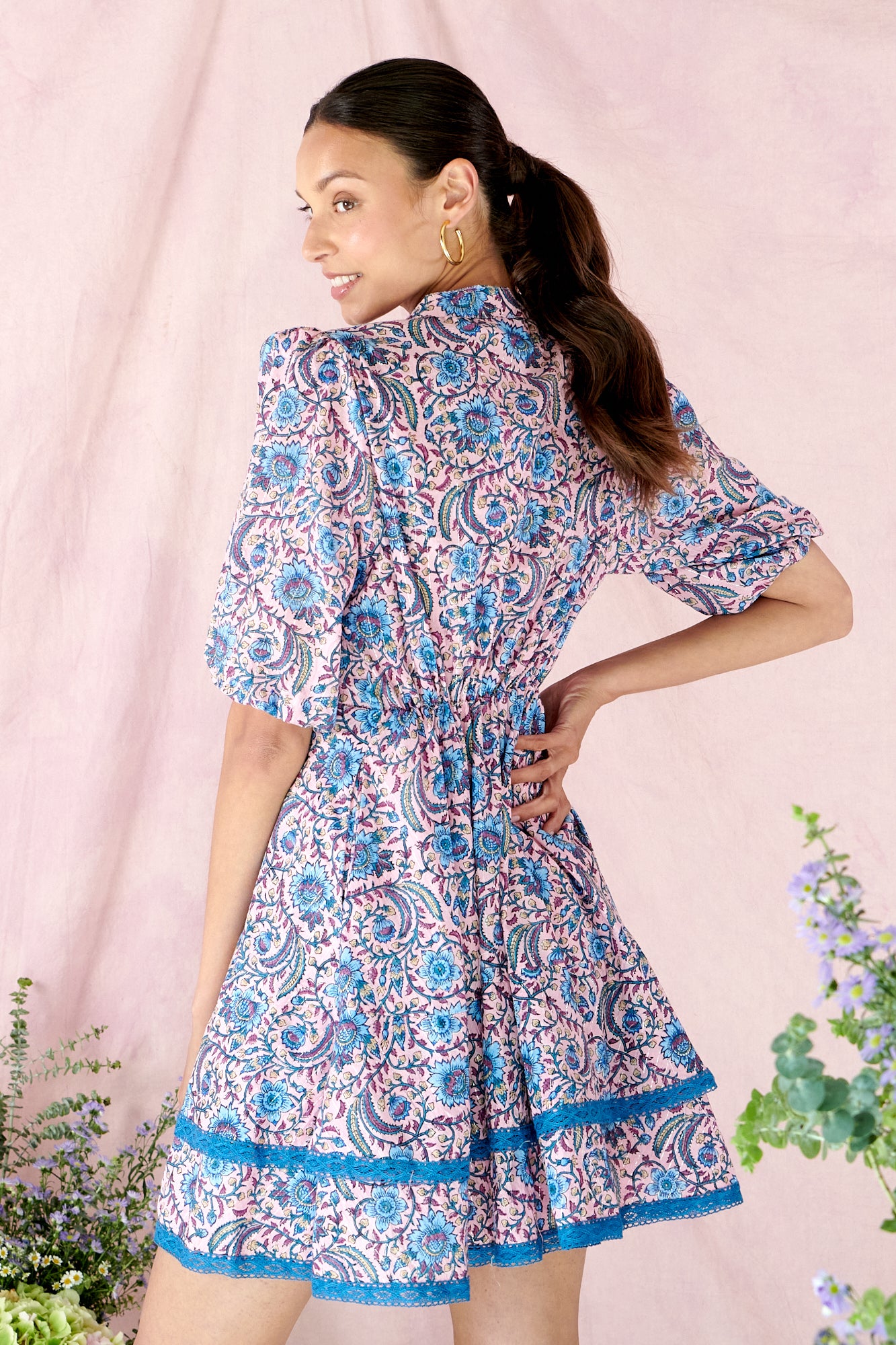 Isabelle Dress in Orchid Chintz