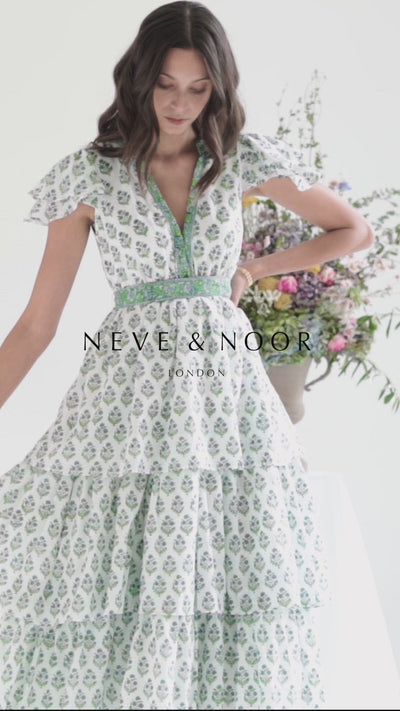 Gracie Dress in Garden Fern